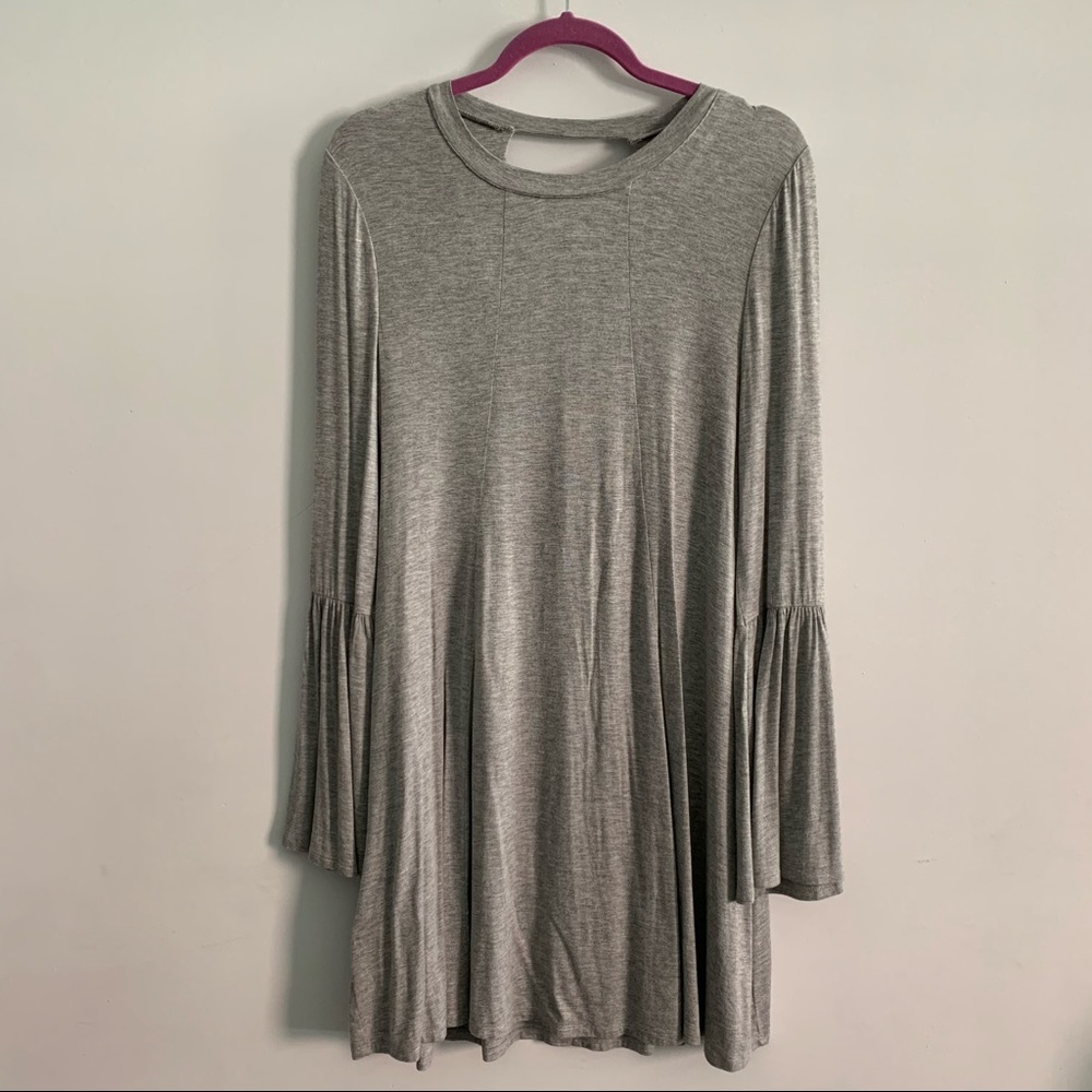 BCBGeneration Heather Grey Key Hole Back Dress NWT